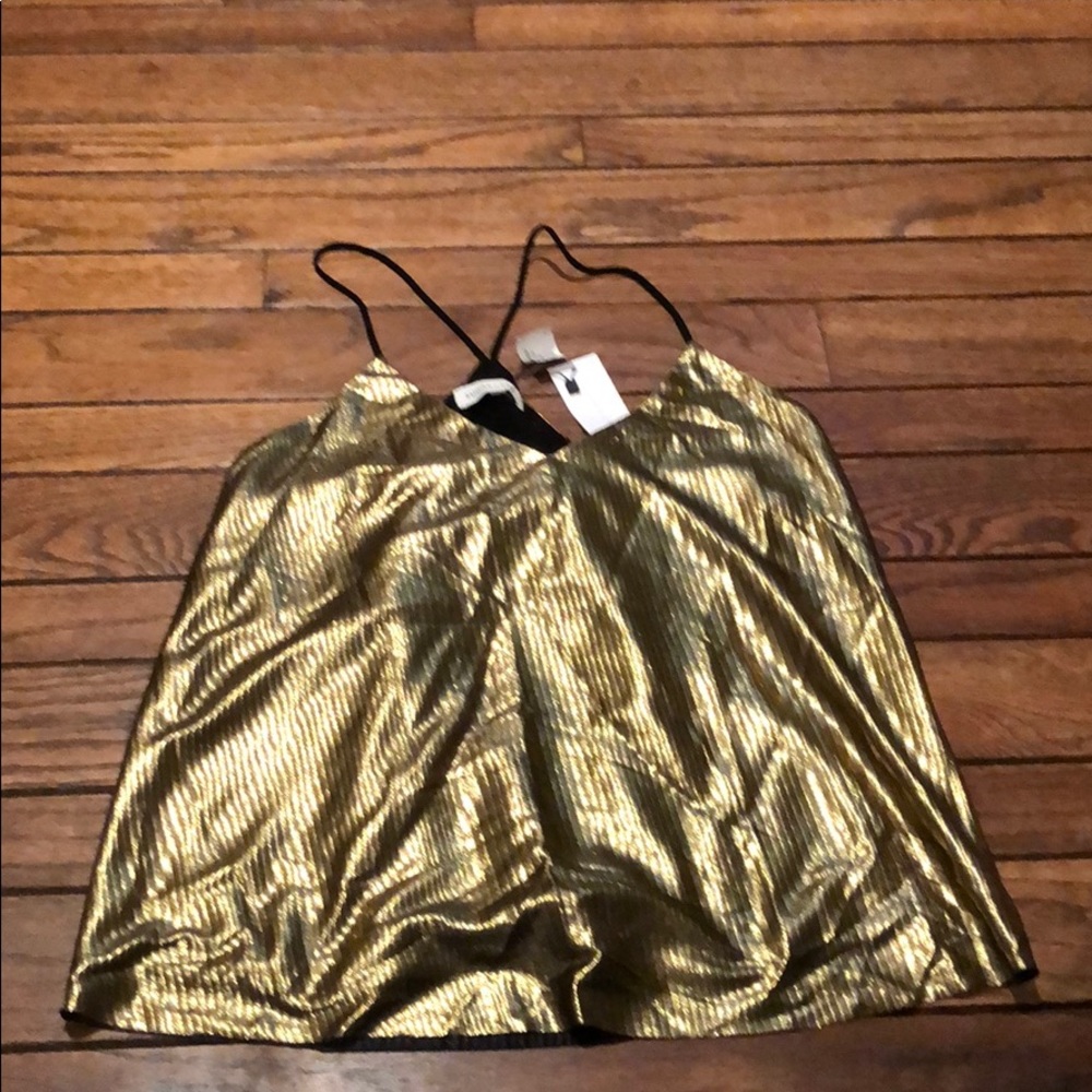 Racer back gold top